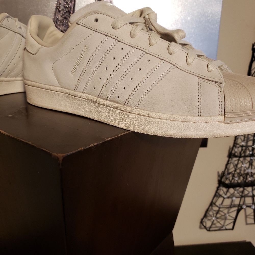 ADDIDAS SUPERSTAR TONAL GREY SUEDE - Picture 7 of 9